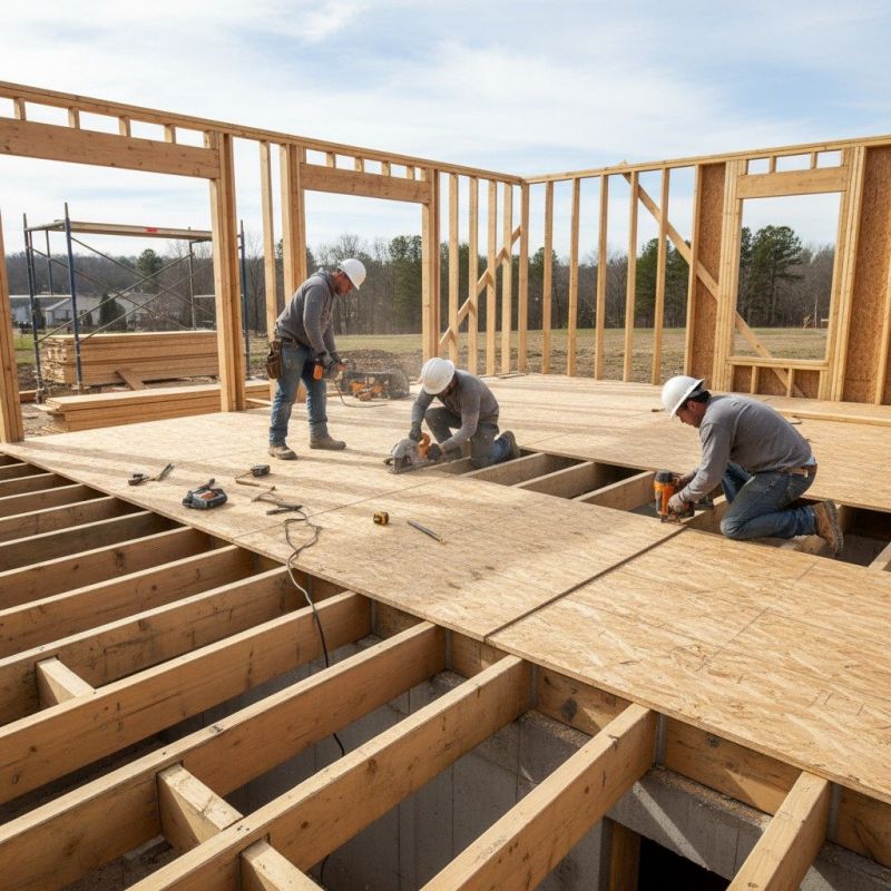 Plywood Flooring Installation detail